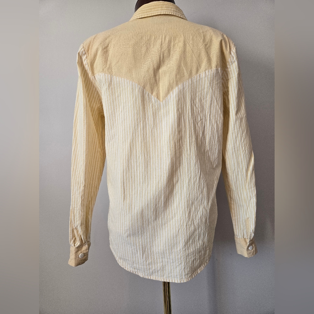 WILDFIRE Western Light Yellow Duck Embroidered Button-Up Shirt. Size Small - Picture 6 of 10